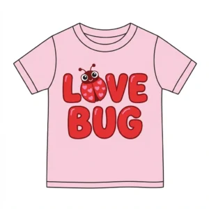 Love Bug Kids Valentine T-Shirt - Cute Ladybug Shirt for Toddlers