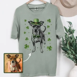 Custom St Patrick's Day Dog Shirt - Personalized Leprechaun Pet Tee