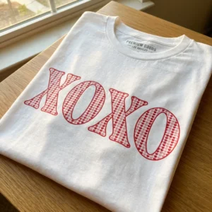 XOXO Valentine's Day Shirt - Cute Heart Graphic Tee for Women