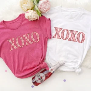 XOXO Valentine's Day Shirt - Cute Heart Graphic Tee for Women