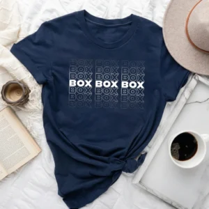 Formula 1 Box Box Box T-Shirt - Minimalist F1 Pit Stop Fan Tee