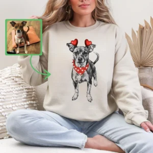 Custom Dog Portrait Sweatshirt - Personalized Pet Gift BelamodaCo
